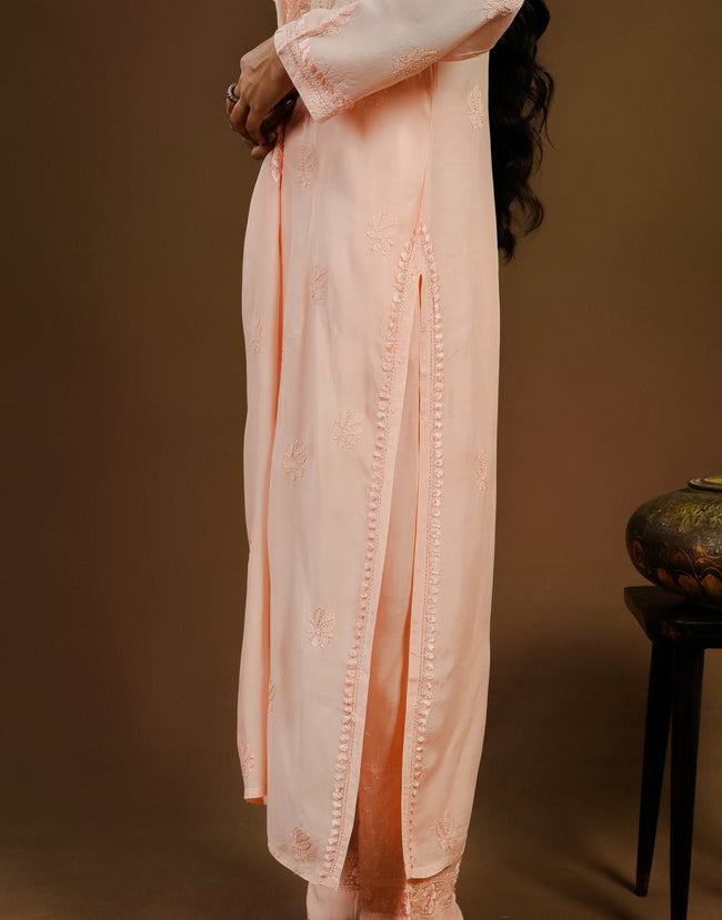 Urviya Chikankari Muslin 2 piece Bakhiya Ghaaspatti Work and Gala Boota