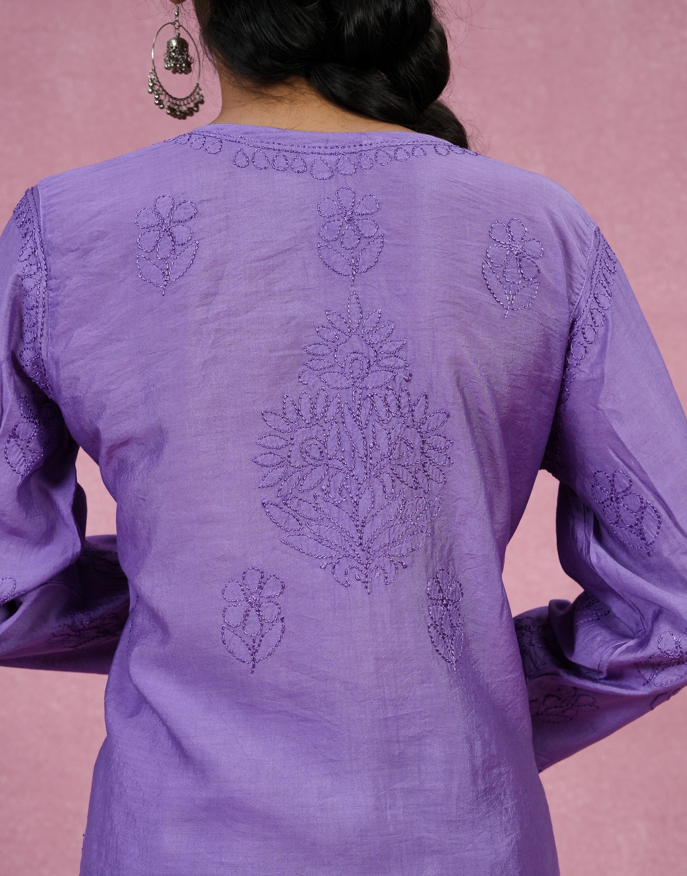 Purple Chanderi 2 Piece Set