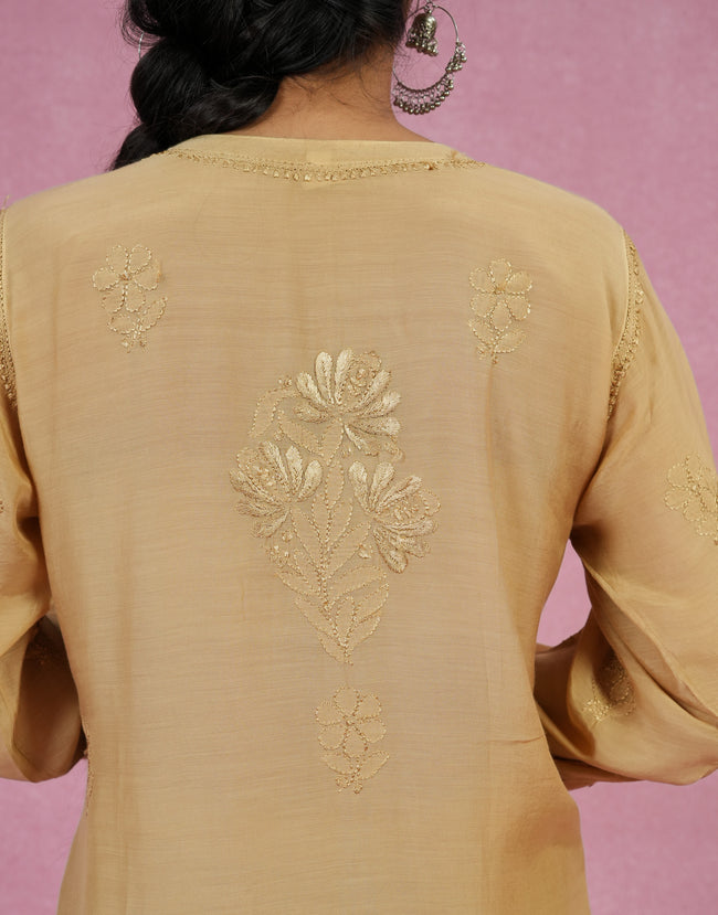Urviya Chikankari Muslin 2 piece Bakhiya Ghaaspatti Work and Gala Boota