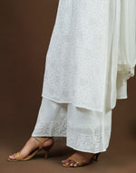 Urviya Chikankari Long Kurti Muslin White - Katdaana & Jaal Work