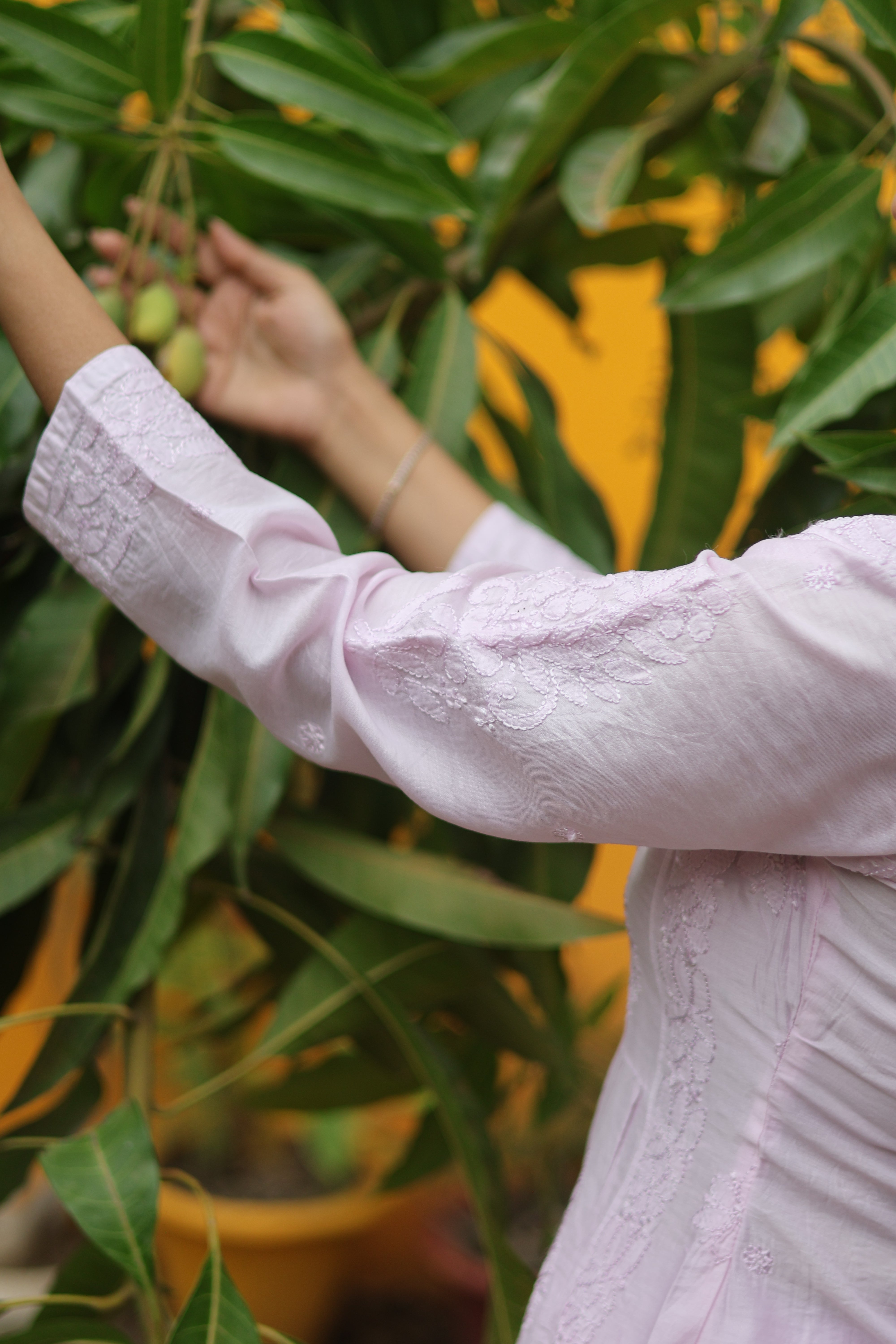Pink Chanderi Short Kurta Nyra Style 2 Piece Set