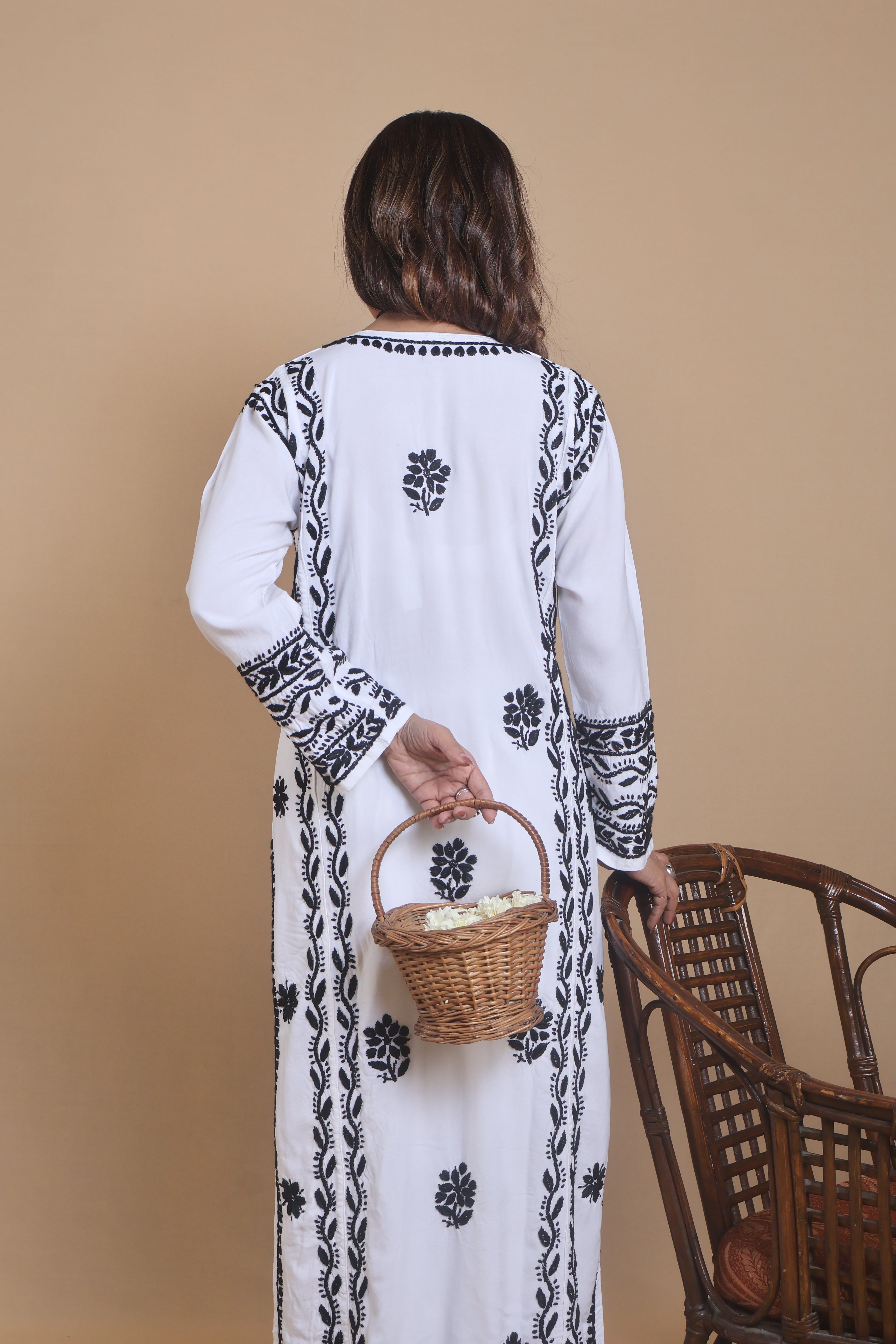 White Rayon Panel 3 Piece Set