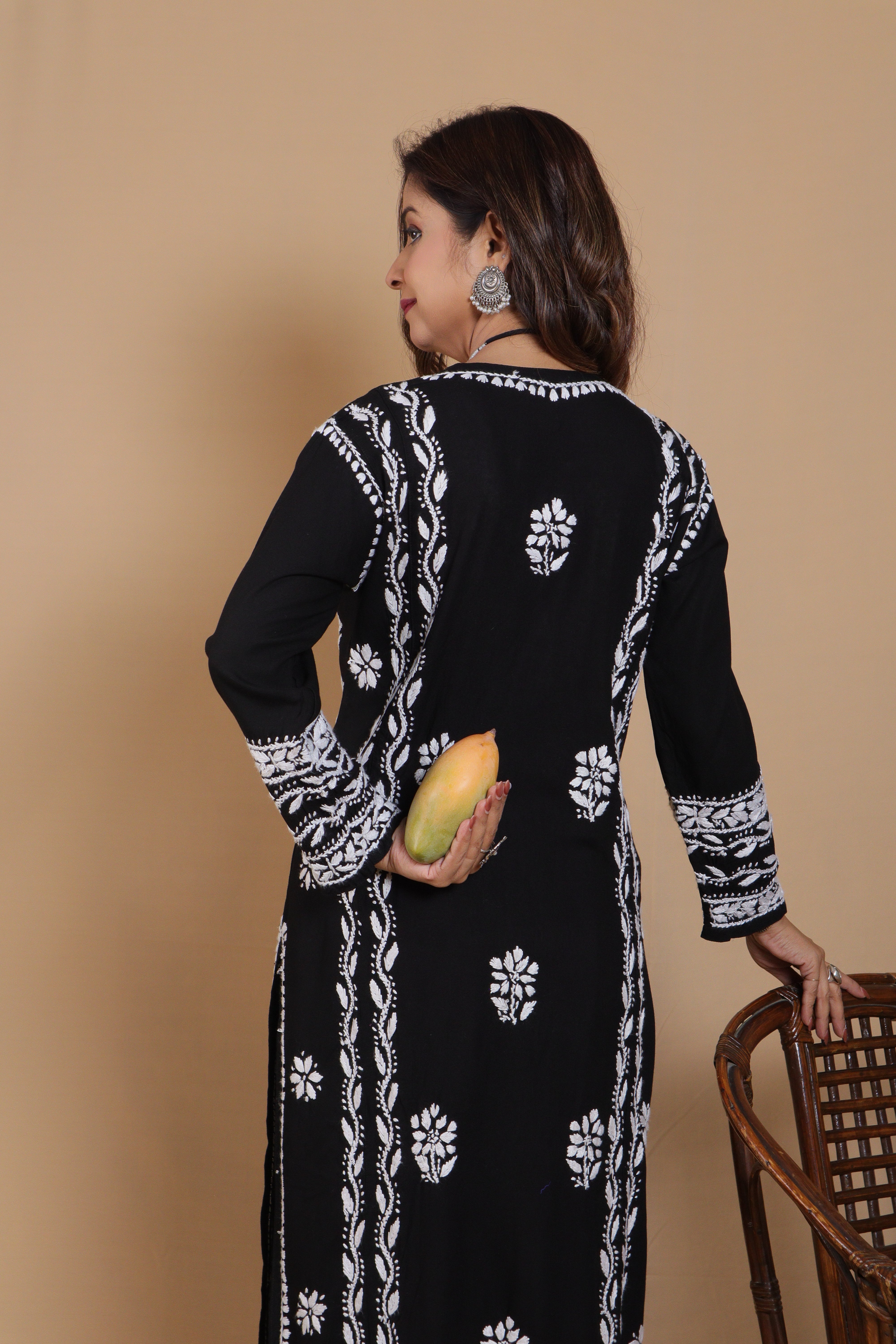 Black Rayon Panel 2 Piece Set