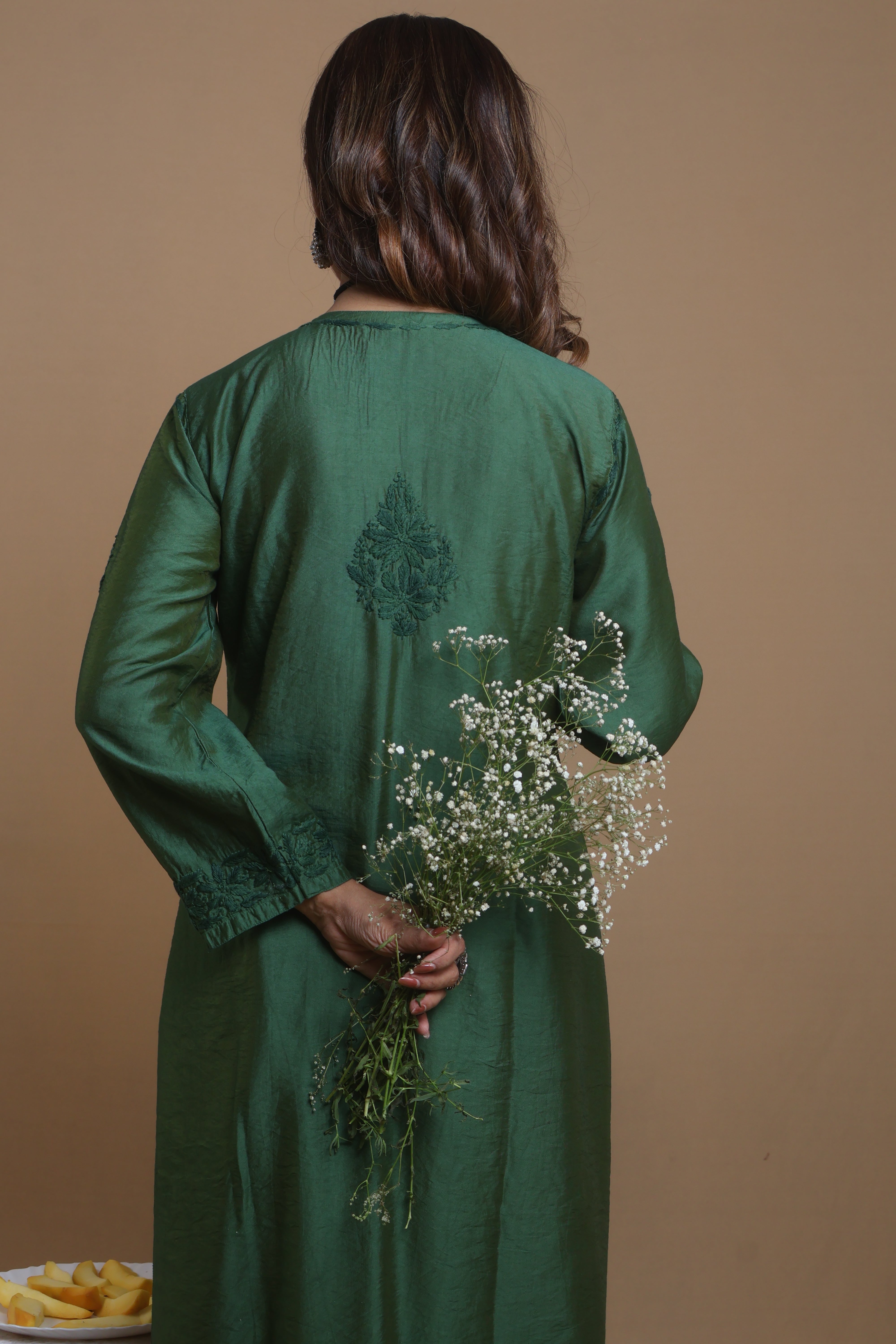 Green Chanderi Ghaspatti 2 Piece Set