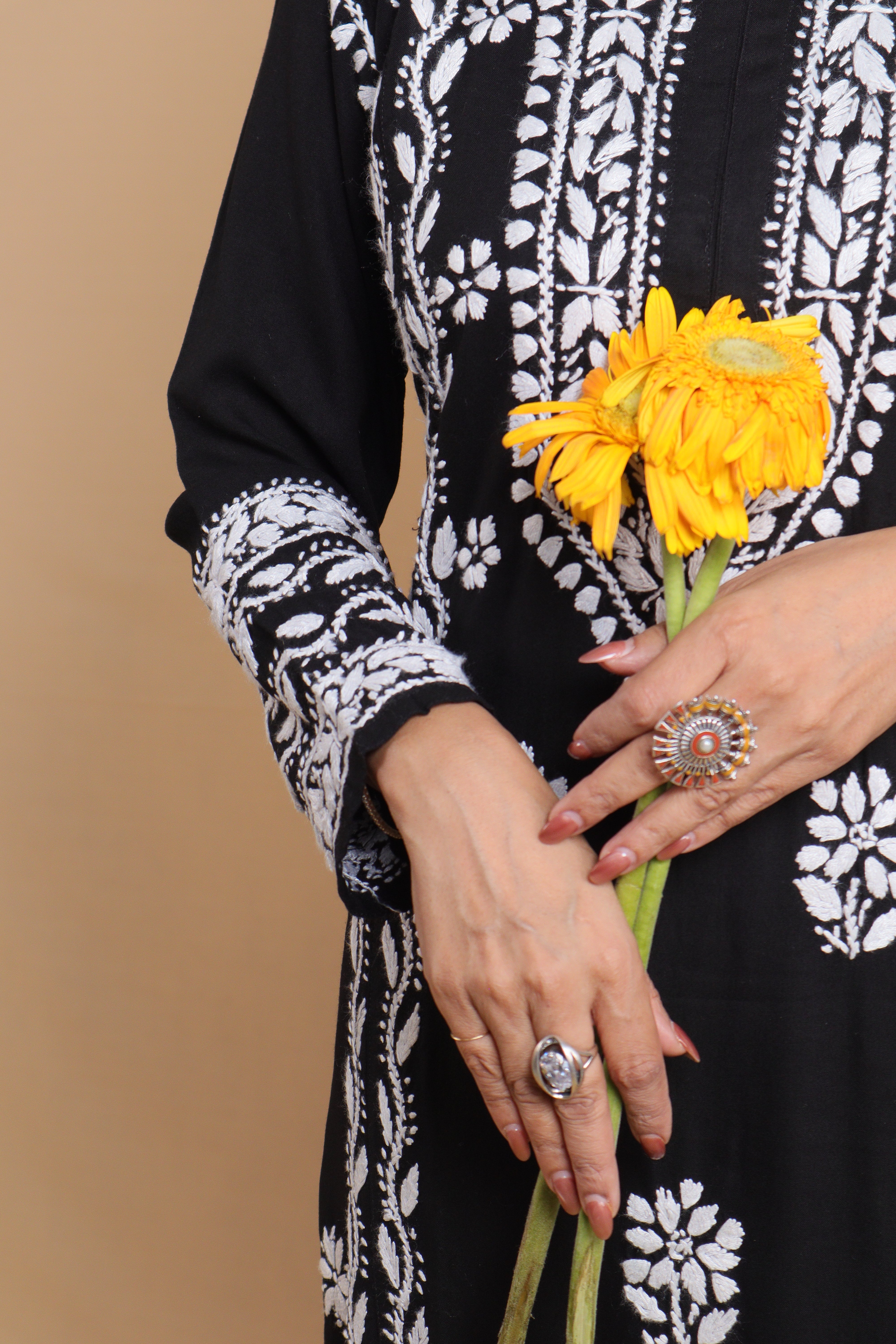 Black Rayon Panel 3 Piece Set