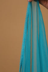 Peacock Chiffon Dupatta - 222D
