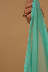 Green Chiffon Dupatta - 835