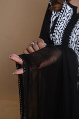Black Chiffon Dupatta - 1000