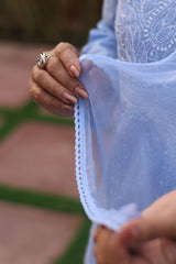 Blue Chiffon Dupatta - 48L