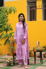 Purple Chiffon Dupatta - 721