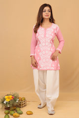Peach Modal Short Kurta Panel