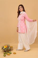 Peach Modal Short Kurta Panel 2 Piece Set