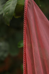Peach Chiffon Dupatta - 179