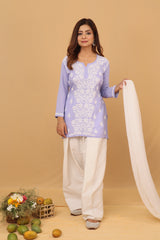 Lavender Modal Short Kurta Panel