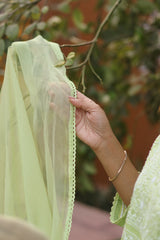 Green Chiffon Dupatta -776