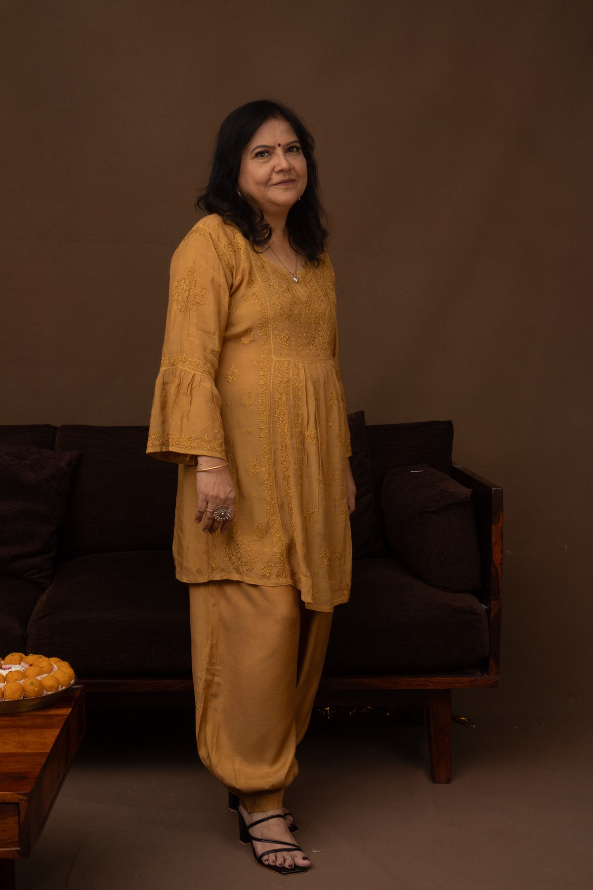 Yellow Muslin Nyra Kurti