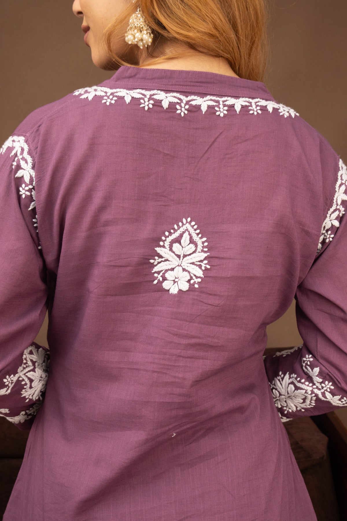Lavendar Everyday Chikankari Cotton Coord Set