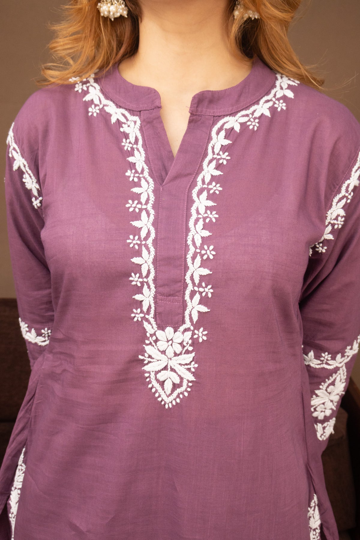 Lavendar Everyday Chikankari Cotton Coord Set