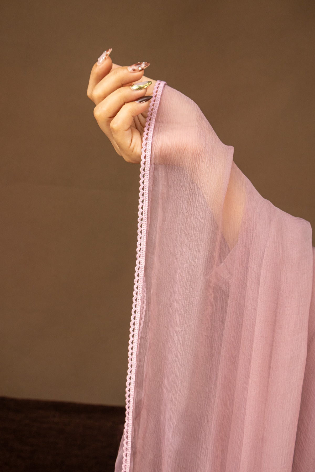 Lavendar Muslin Kurti with Afghani 3 Piece set