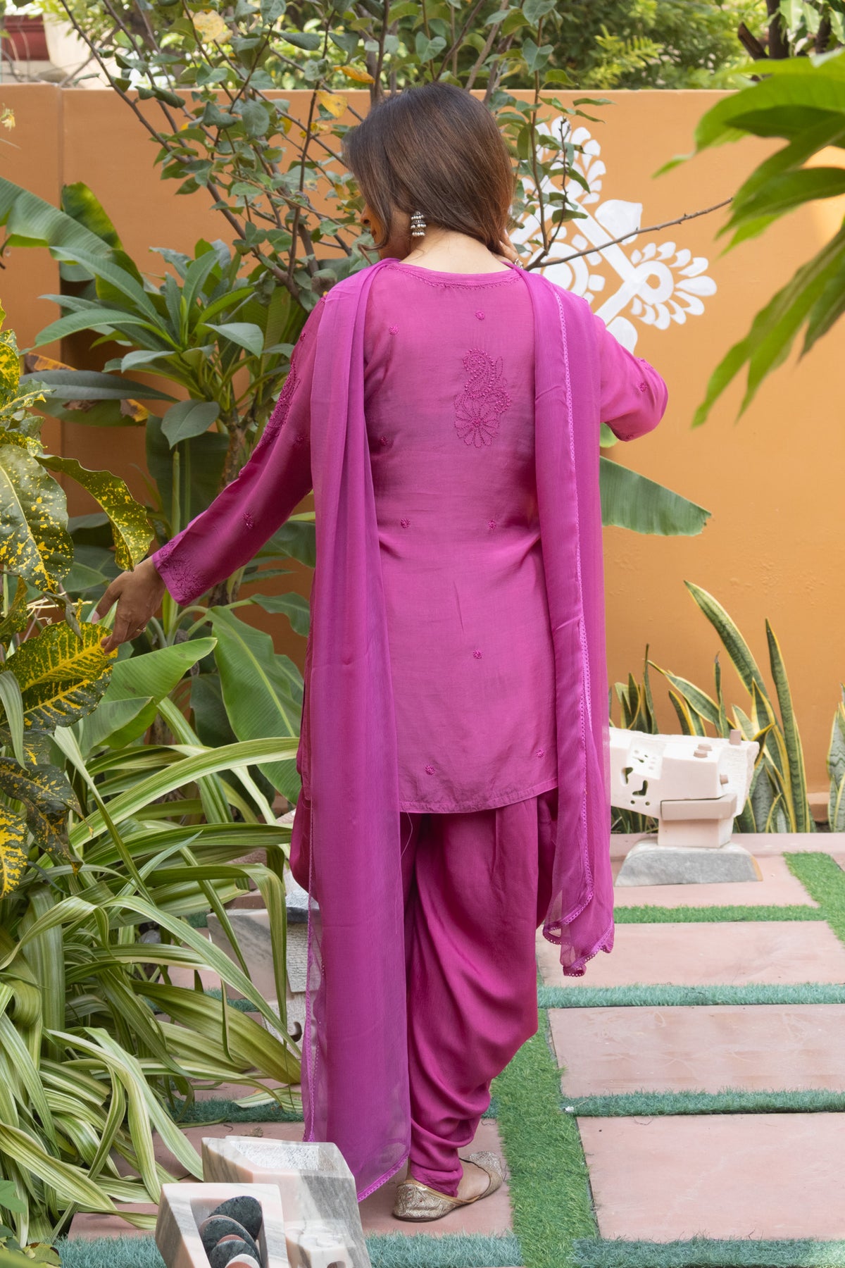 Pink Muslin Short Kurti