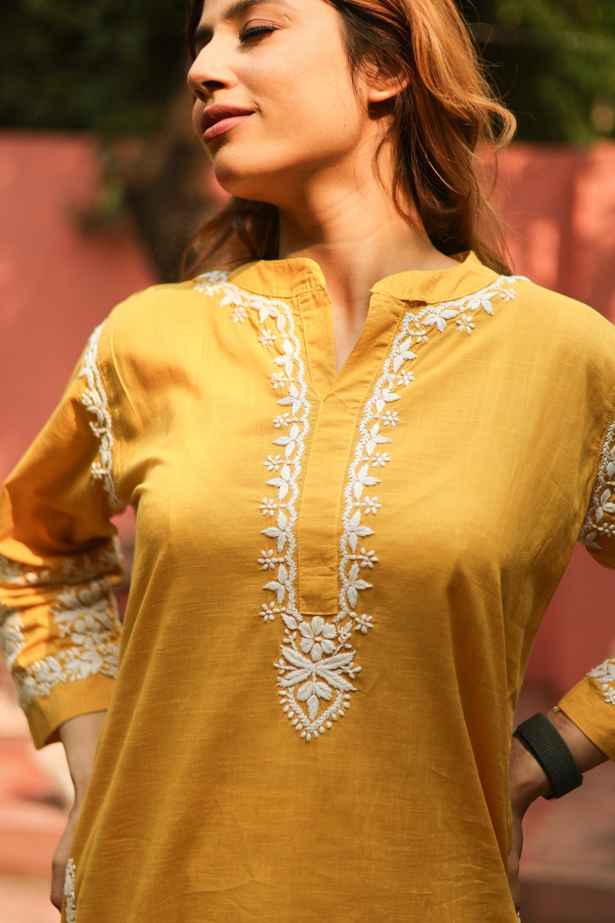 Yellow Everyday Chikankari Cotton Coord Set