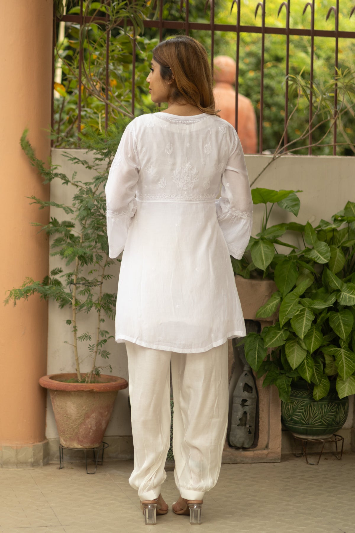 White Muslin Nyra Kurti