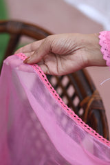 Pink Chiffon Dupatta -127