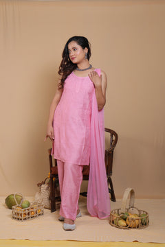 Pink Chiffon Dupatta - 192