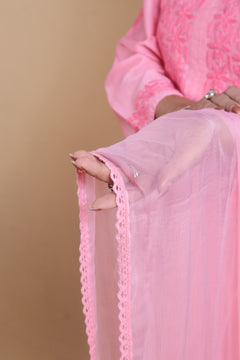 Pink Chiffon Dupatta - 96