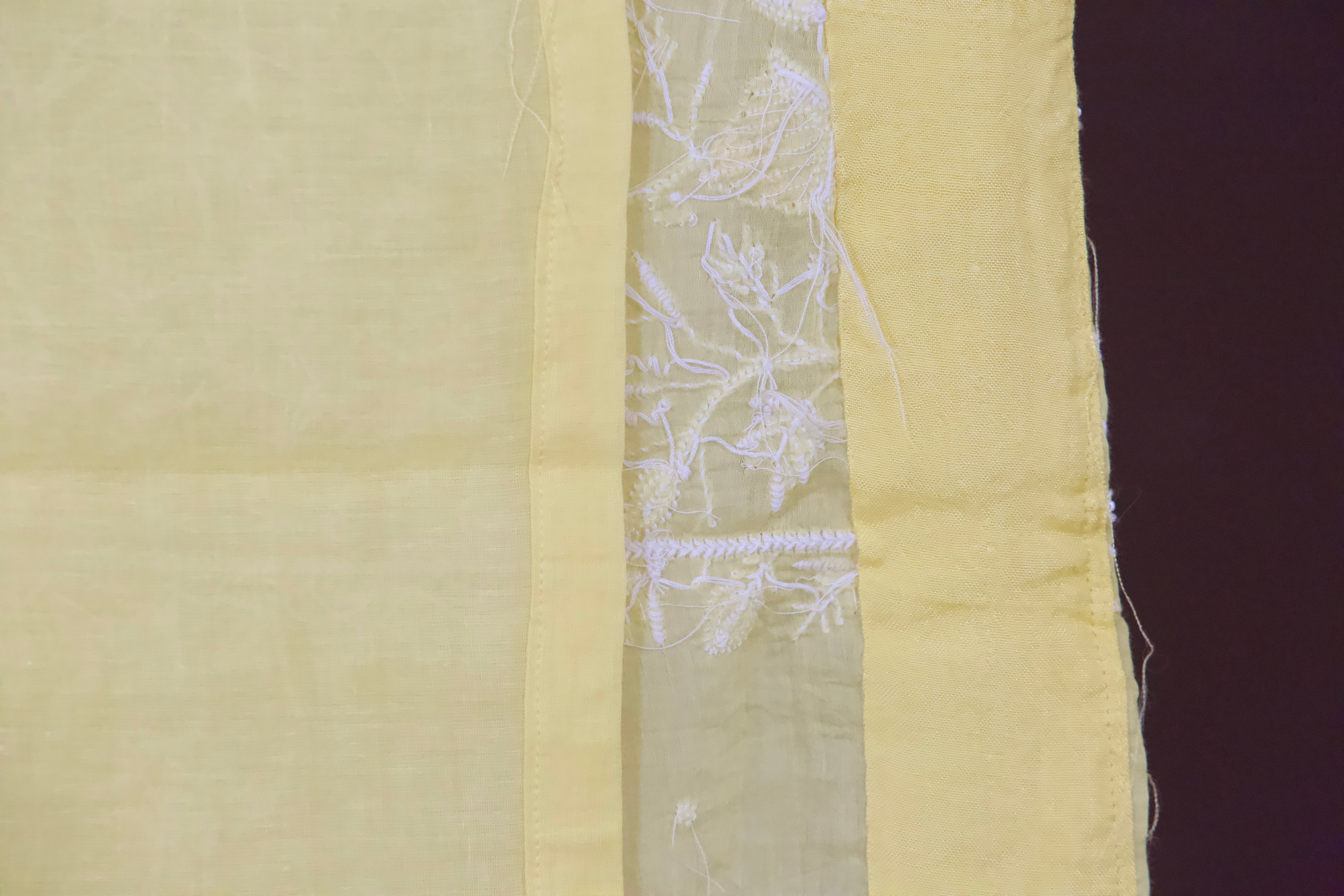 Premium Mul Chanderi Chikankari Sharara Set with Pearl & Cutdana Work (3pc)