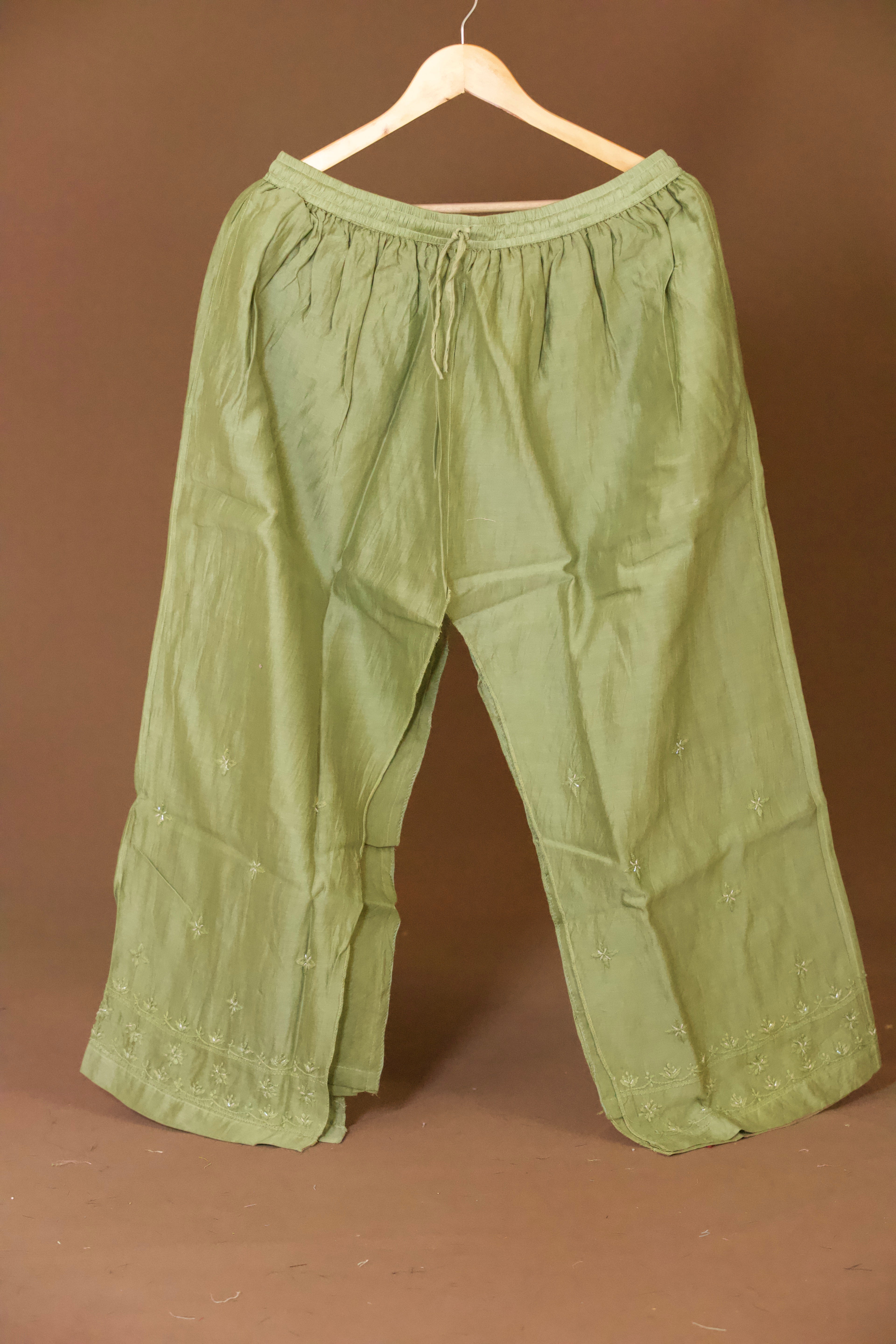 Premium Chikankari Chanderi Silk Co-ord Set with Pearl & Cutdana Work