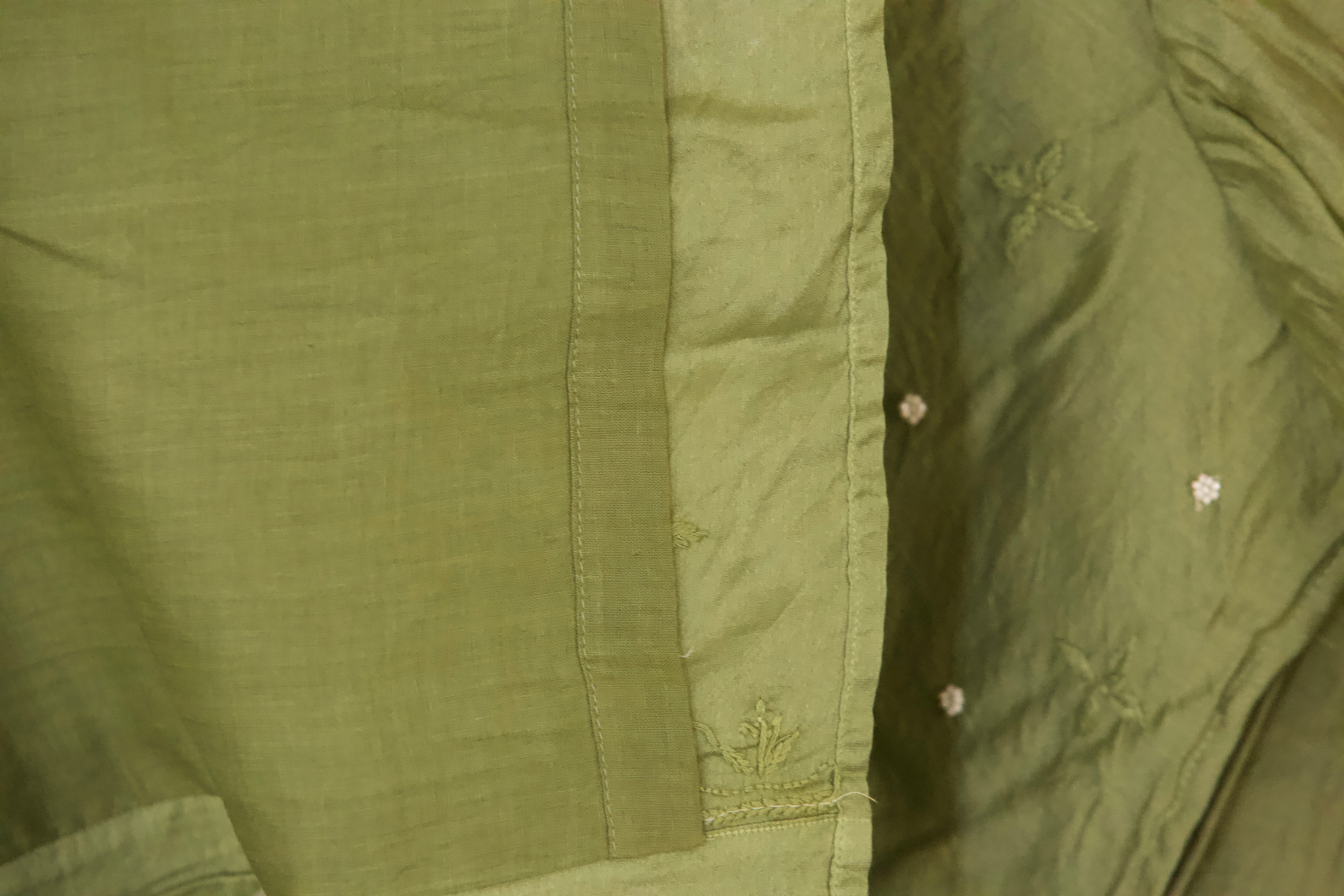 Premium Chikankari Chanderi Silk Co-ord Set with Pearl & Cutdana Work