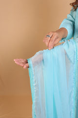Sea Chiffon Green Dupatta - 809