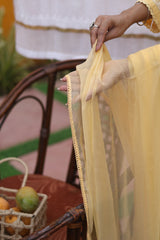 Yellow Chiffon Dupatta - 57