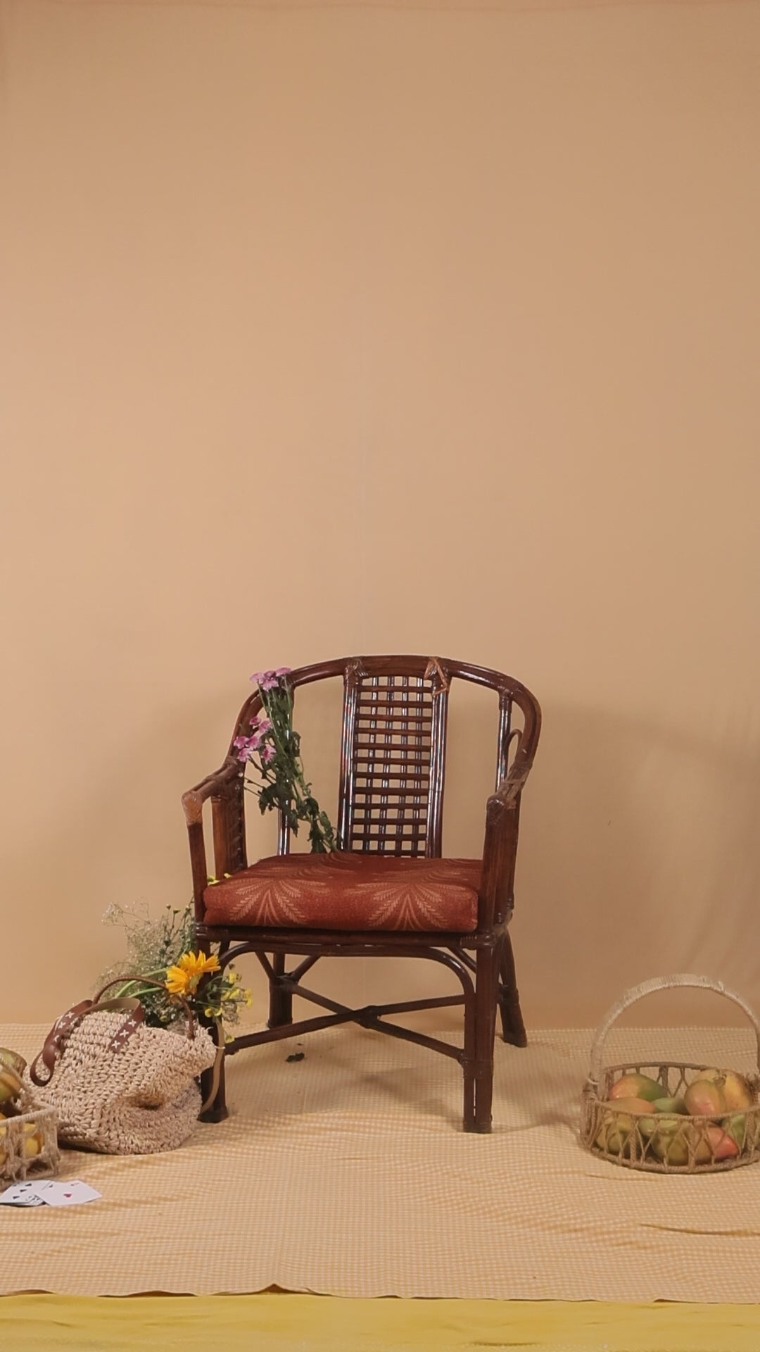 Yellow Chanderi Spaghetti Bakhiya 3 Piece Set