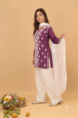 Purple Modal Short Kurta Panel